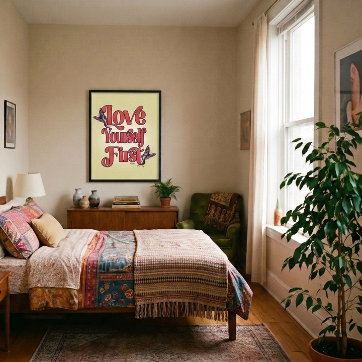 Love Yourself First - Mental Health Wall Art