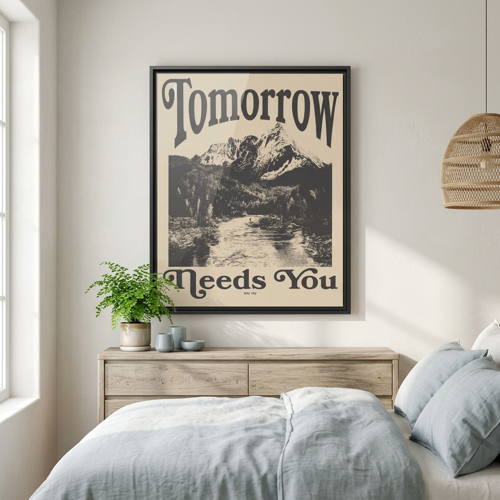 Tomorrow Needs You Framed Canvas - Mental Health Wall Art