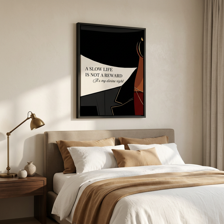 A Slow Life - Framed Canvas Wall Art