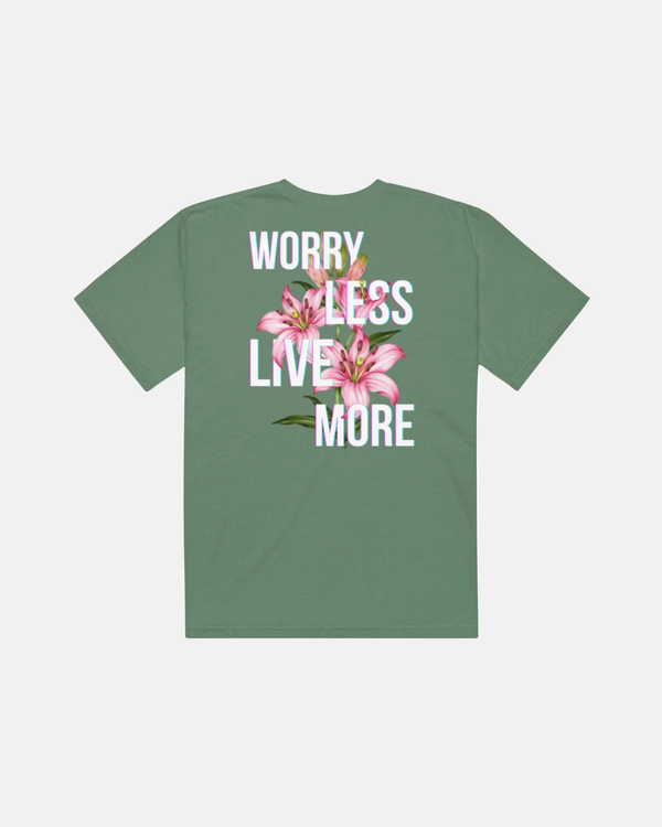Worry Less Live More - Unisex Heavyweight T-shirt