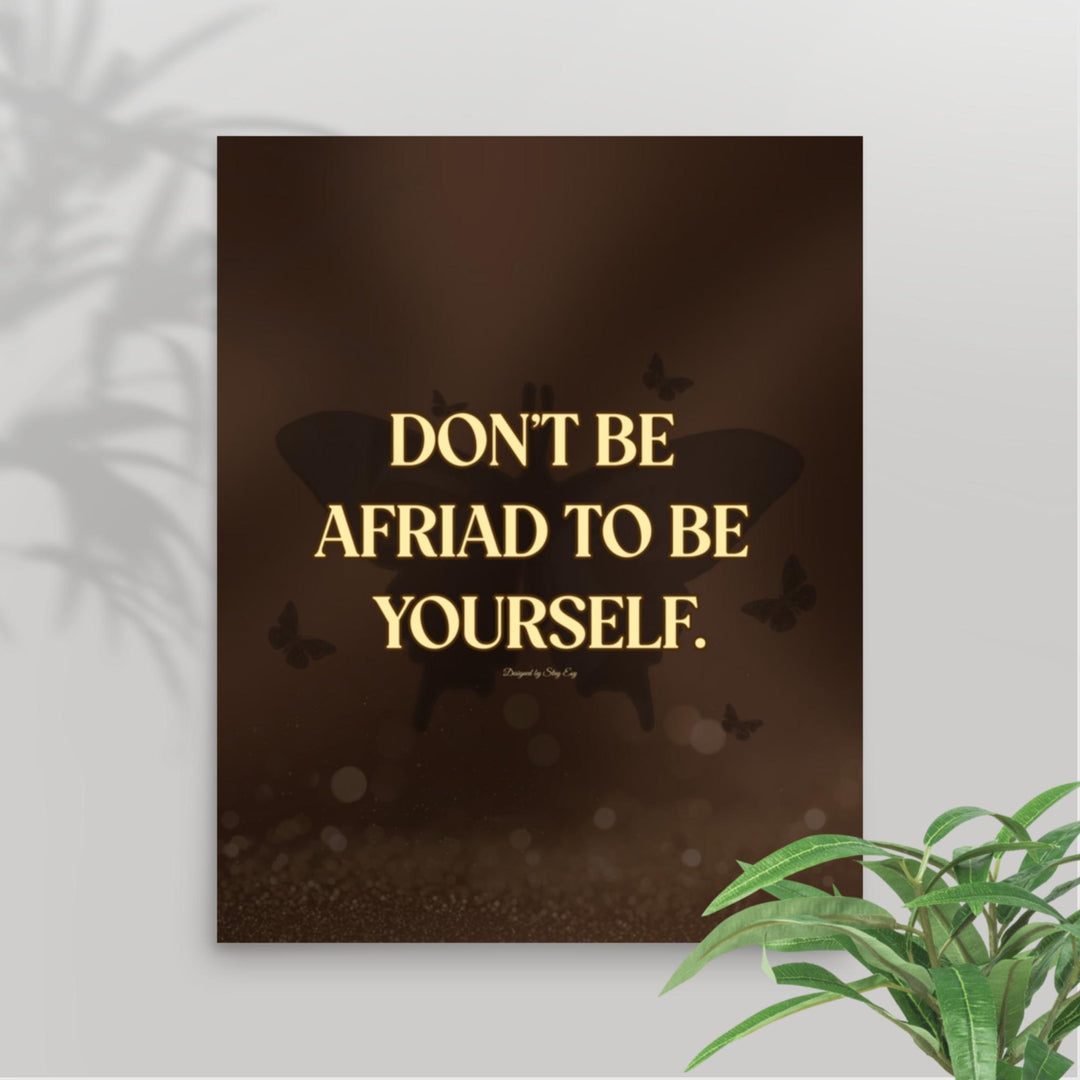 Poster with motivational quote &