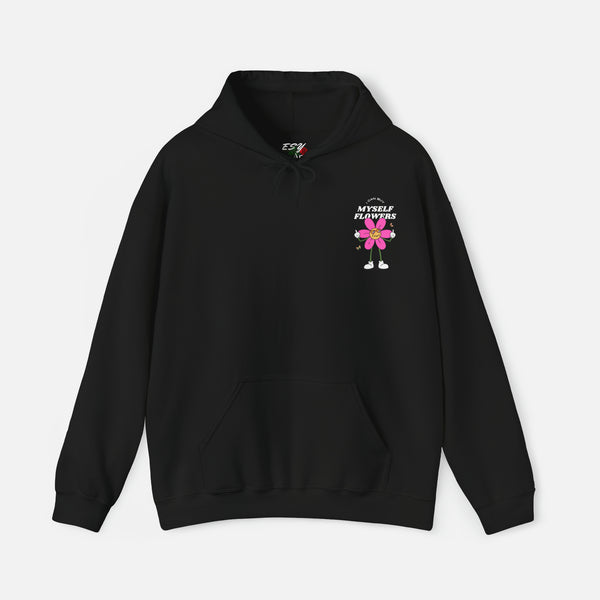 I Can Buy Myself Flowers Hoodie for Mental Health Awareness black - Front View