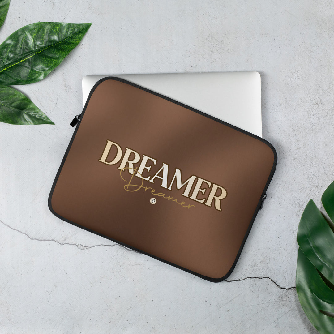 Brown pouch with &