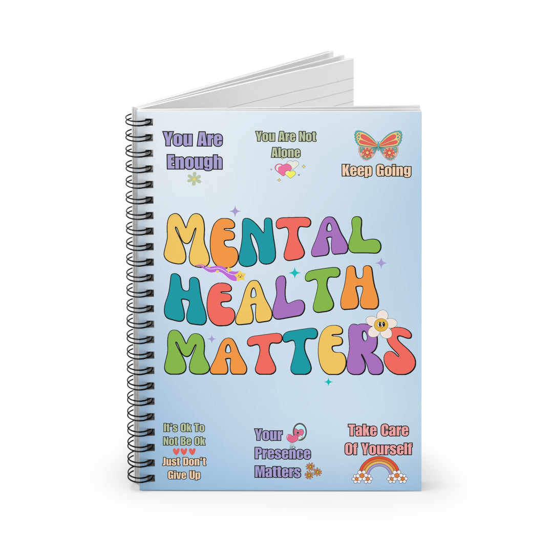 A mental health notebook perfect for daily journaling, self-reflection, and positive affirmations.