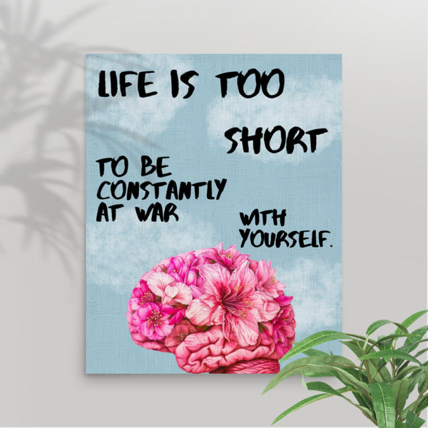  Mental Peace Wall Art in 16""x20"" size, no frame. Perfect therapy decor to inspire mental clarity and peace.

