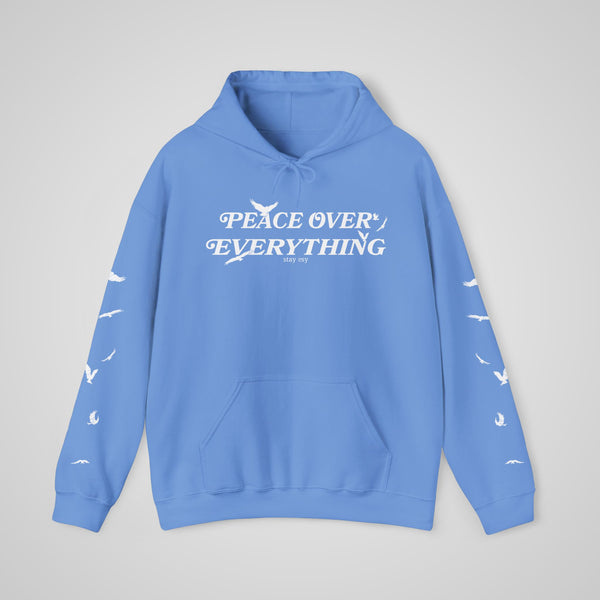 Peace Over Everything Hoodie for Mental Health Awareness - Front View