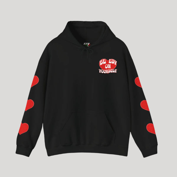 Women's Graphic Hoodies | Self Care Hoodie Black- Front View | Stay Esy
