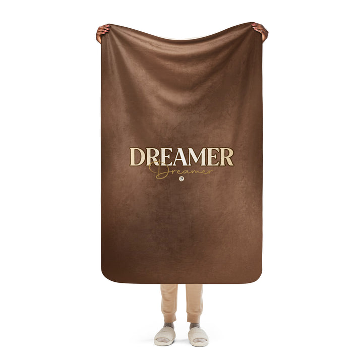 Brown blanket with &