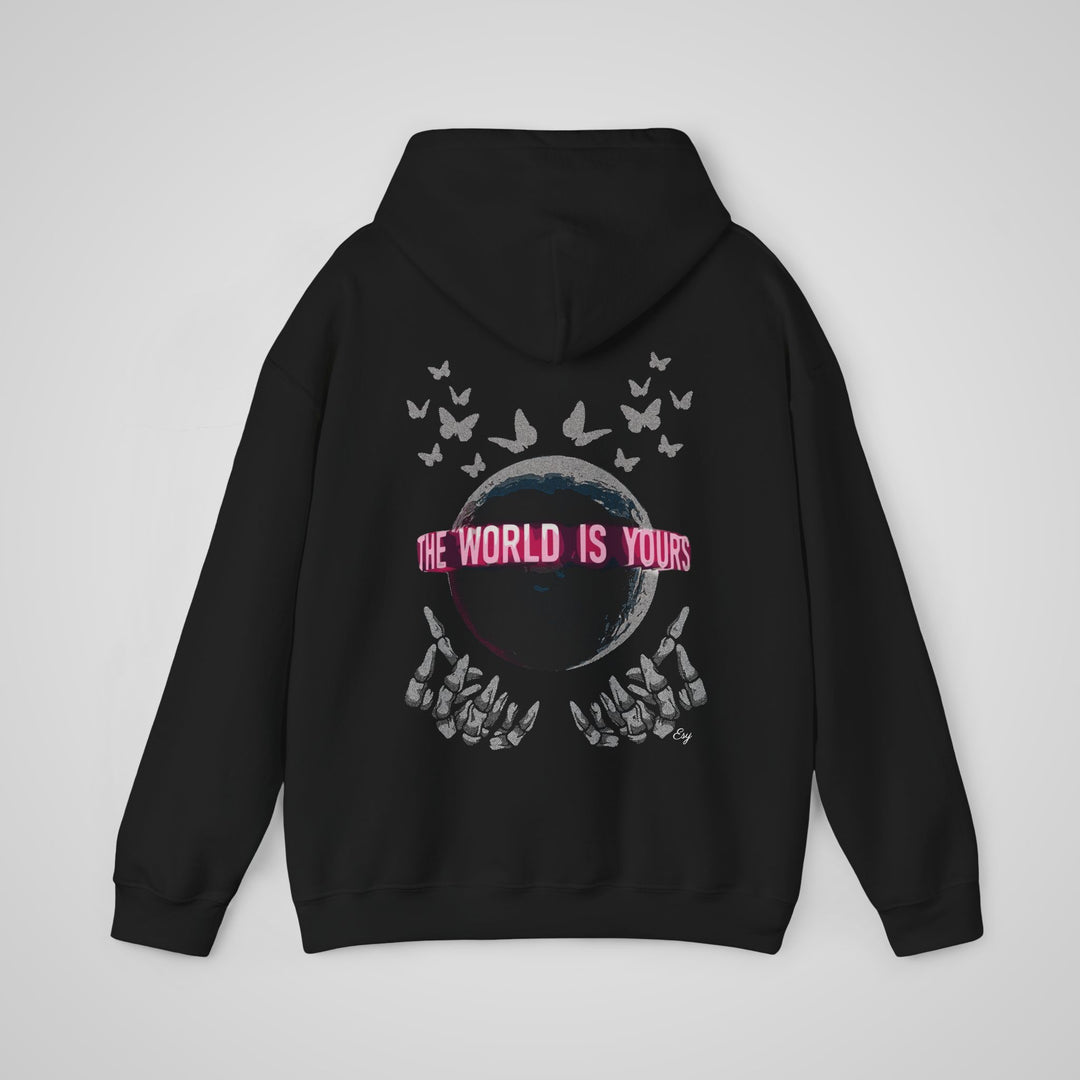 The World Is Yours Hoodie for Mental Health Awareness - Back View