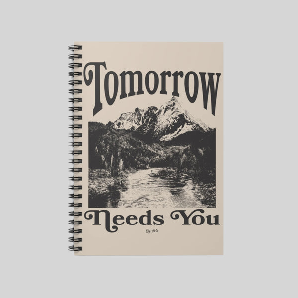  Tomorrow Needs You Therapy Journal cover, a beautifully designed self-care notebook for mindfulness, healing, and emotional well-being.
