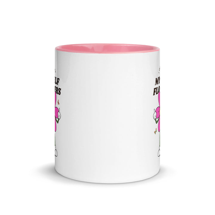 A beautifully designed affirmation mug featuring the empowering phrase "I Can Buy Myself Flowers."