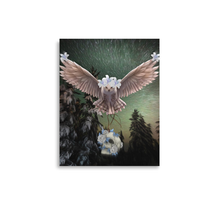 A breathtaking flying owl art piece, perfect for wildlife lovers and nature-inspired decor.

