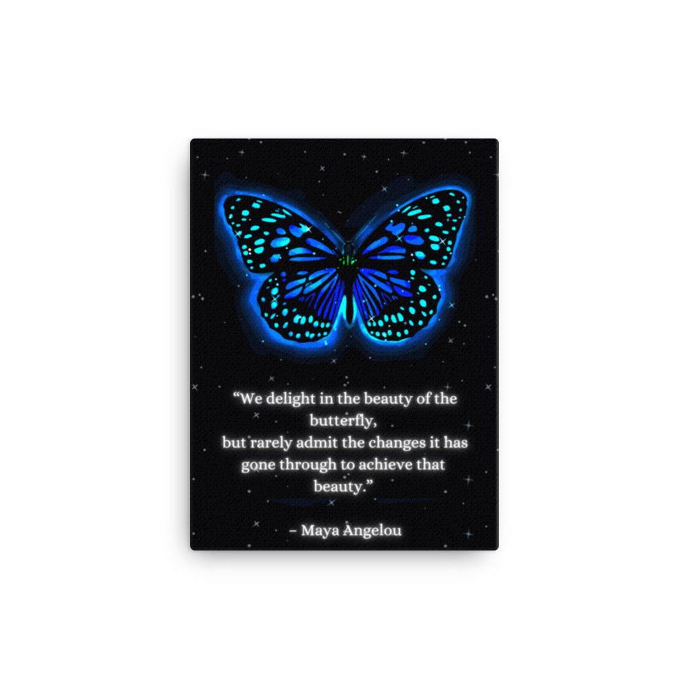 Inspirational Quote Canvas Print Butterfly Design Home Decor