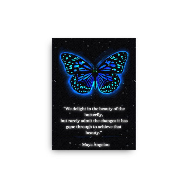 Inspirational Quote Canvas Print Butterfly Design Home Decor